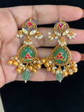 Ahmedabadi Semi Precious Kundan Earrings | Indian Earrings In USA