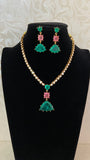 Moissanite Emerald Necklace Set | Latest Indian Jewelry In USA