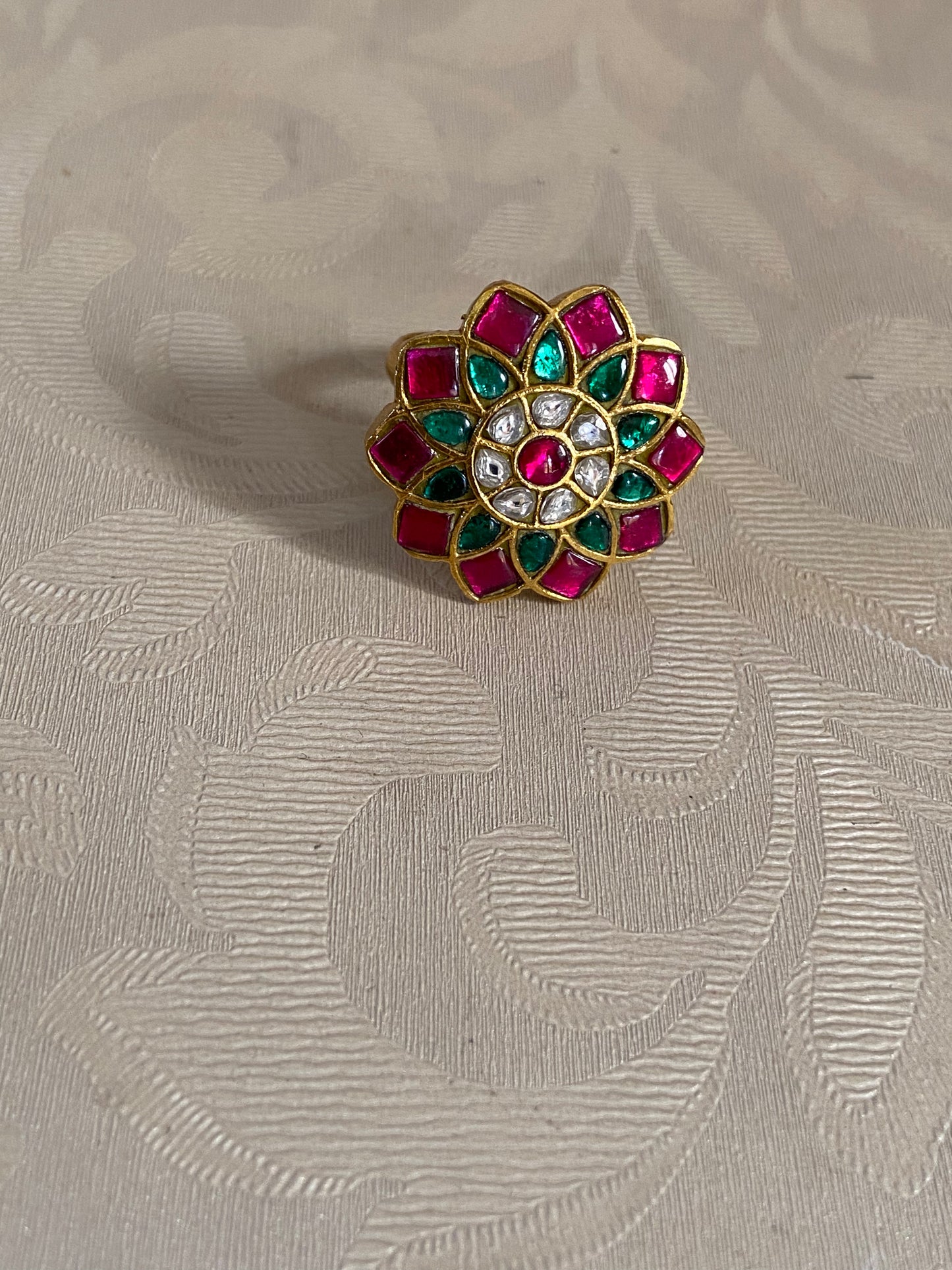 Jadau Kundan Adjustable Finger Ring | Traditional Finger Ring | Gift Idea