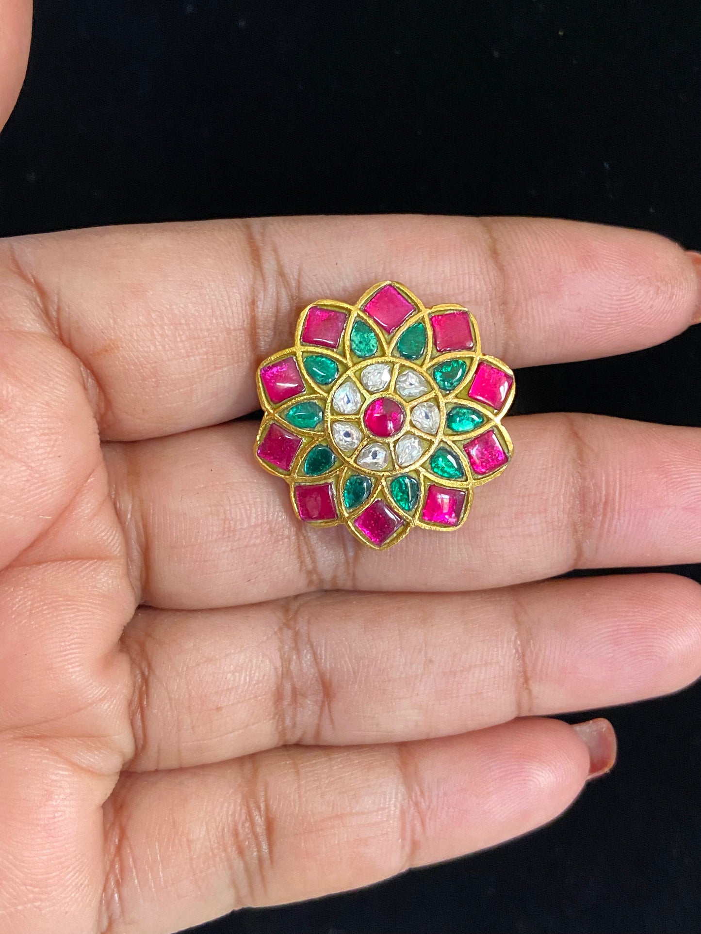 Jadau Kundan Adjustable Finger Ring | Traditional Finger Ring | Gift Idea