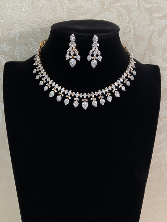 AD Simple Necklace Set | Indian Jewelry In USA | Gift Idea