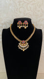 Kundan Pendant Antique Necklace Set | Traditional Indian Jewelry