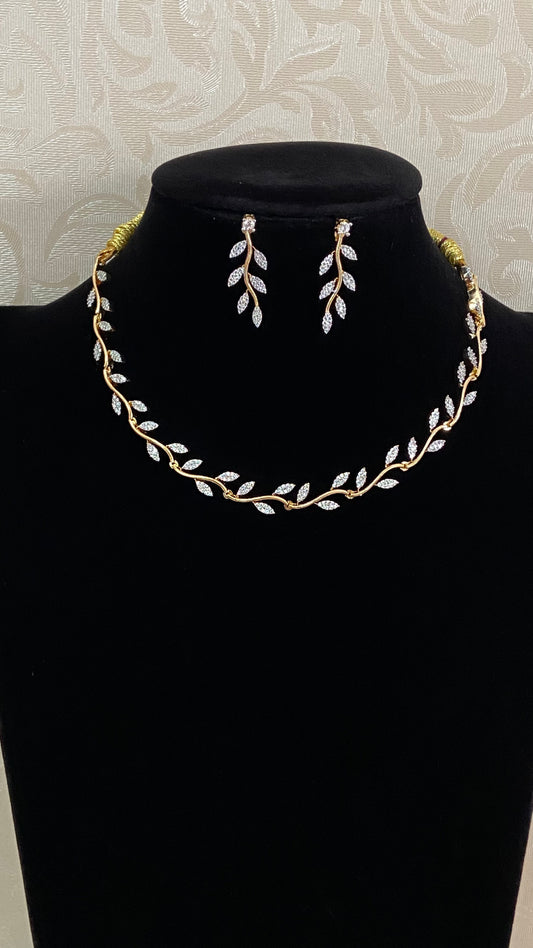 AD Simple Necklace Set | Indian Jewelry In USA | Gift Idea