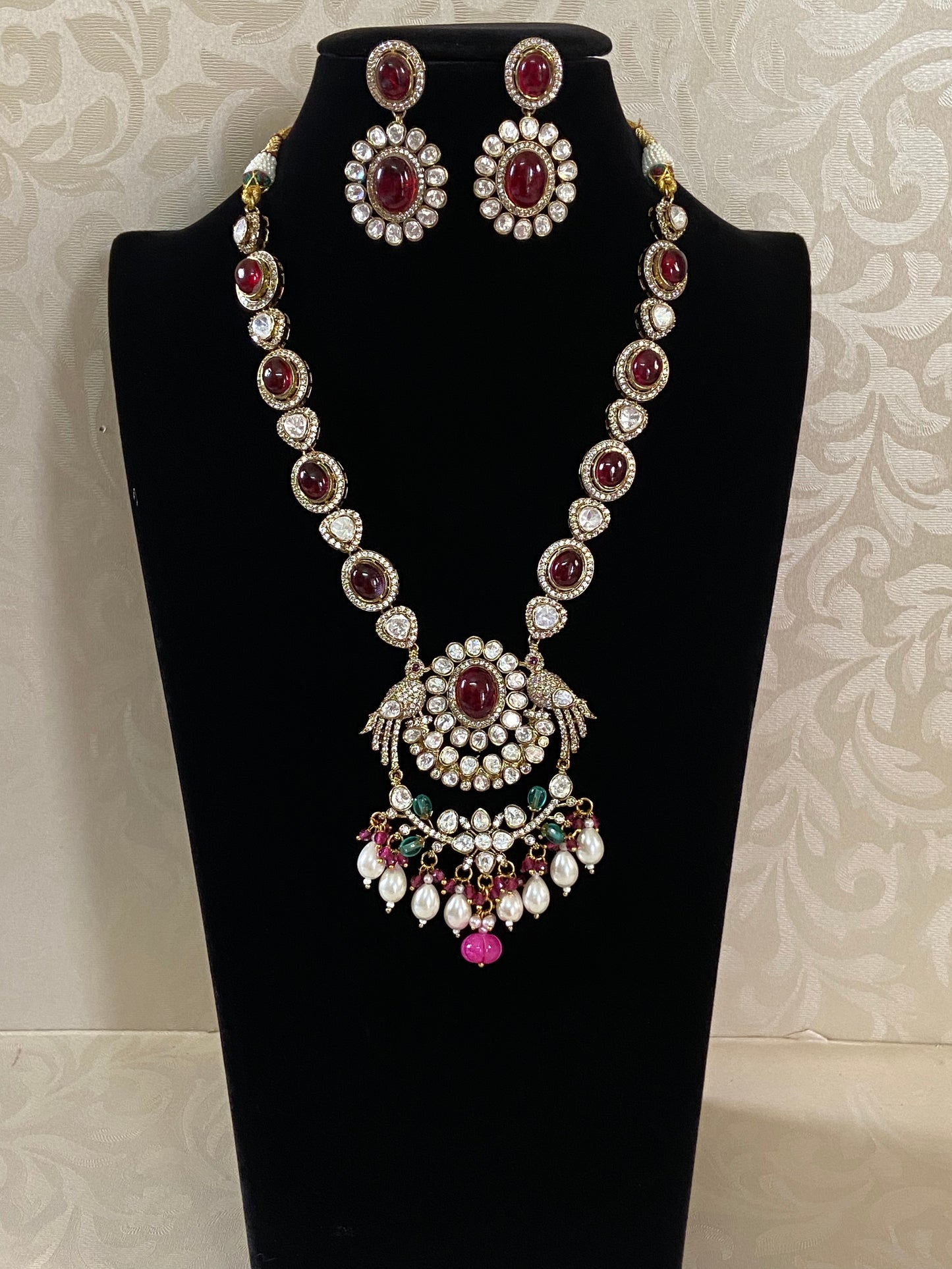 Victorian AD moissanite Necklace | Indian jewelry in USA