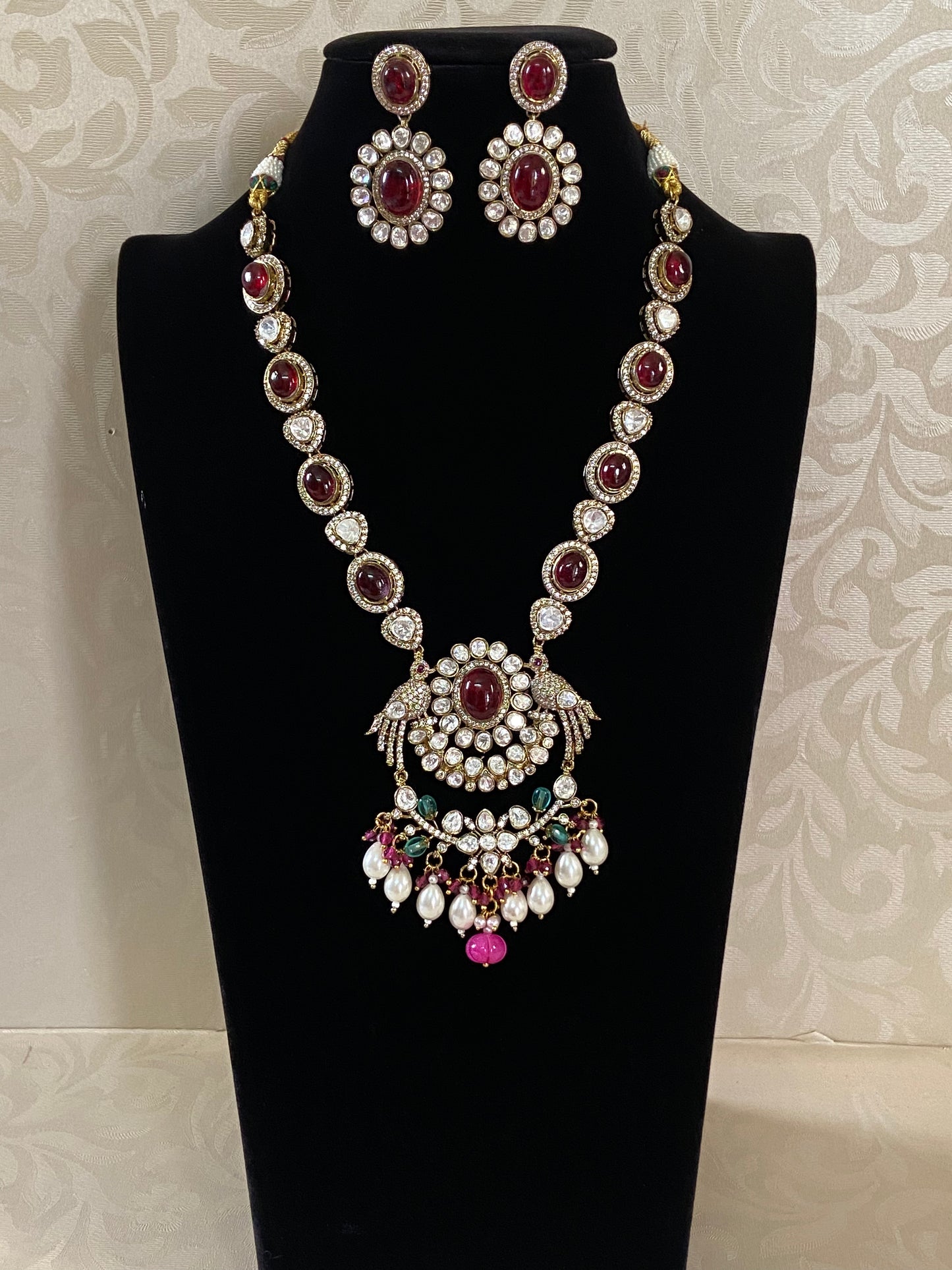 Victorian AD moissanite Necklace | Indian jewelry in USA