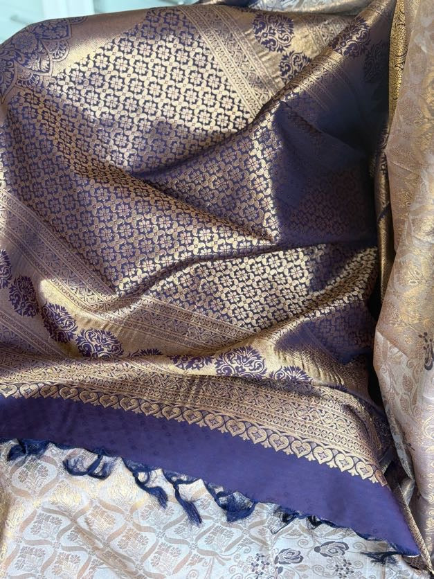 South Indian Kanjivaram Silk Saree | Kanjivaram Pattu Saree | Indian Traditional Saree | Bridal Saree
