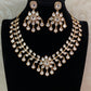 Moissanite Polki Kundan Necklace With Earrings | Indian Jewelry in USA