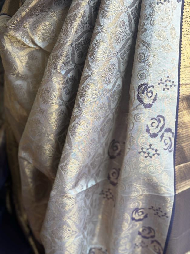 South Indian Kanjivaram Silk Saree | Kanjivaram Pattu Saree | Indian Traditional Saree | Bridal Saree