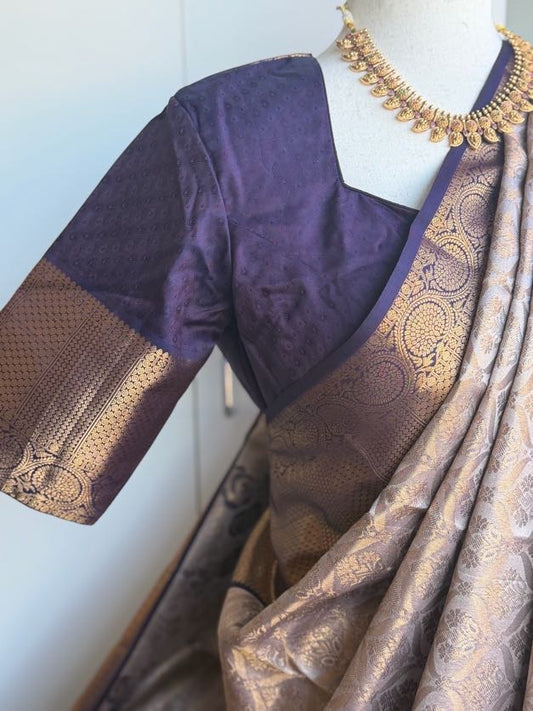 South Indian Kanjivaram Silk Saree | Kanjivaram Pattu Saree | Indian Traditional Saree | Bridal Saree