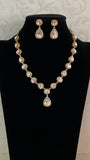 Premium AD Moissanite Necklace With Earrings | Indian Jewelry In USA