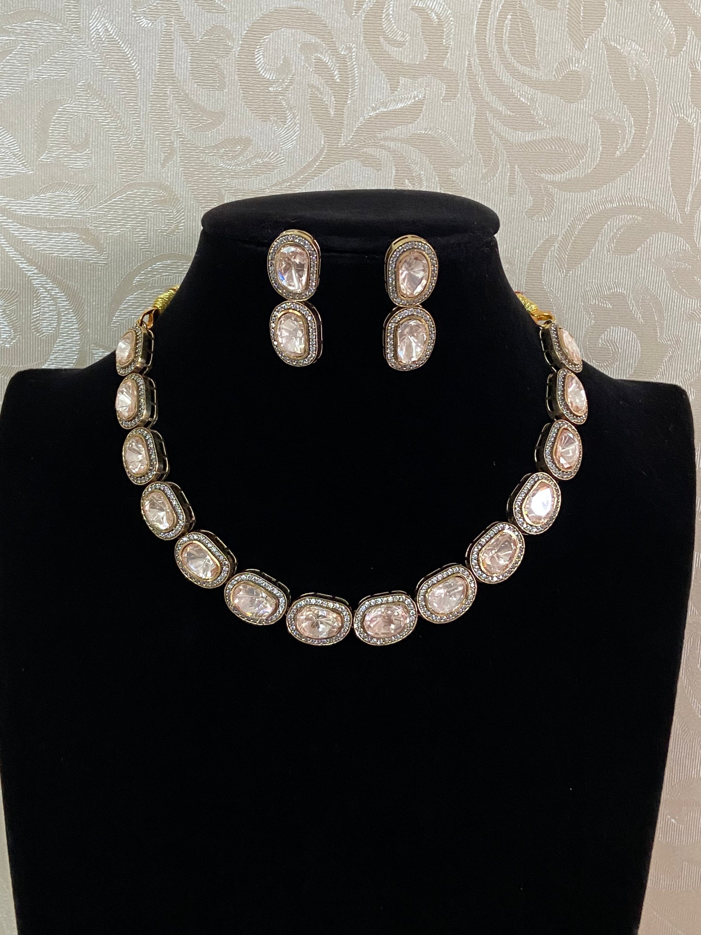 Moissanite AD  Premium Necklace Set | Indian Traditional Jewelry