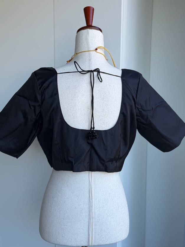 Cotton Silk Black Blouse | Saree Readymade Blouses in USA