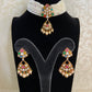 Navaratan Pendant Pearl Choker Set | Indian traditional jewelry