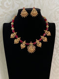 Antique Small Lakshmi Pendants Beads Mala | Traditional Beads Necklace