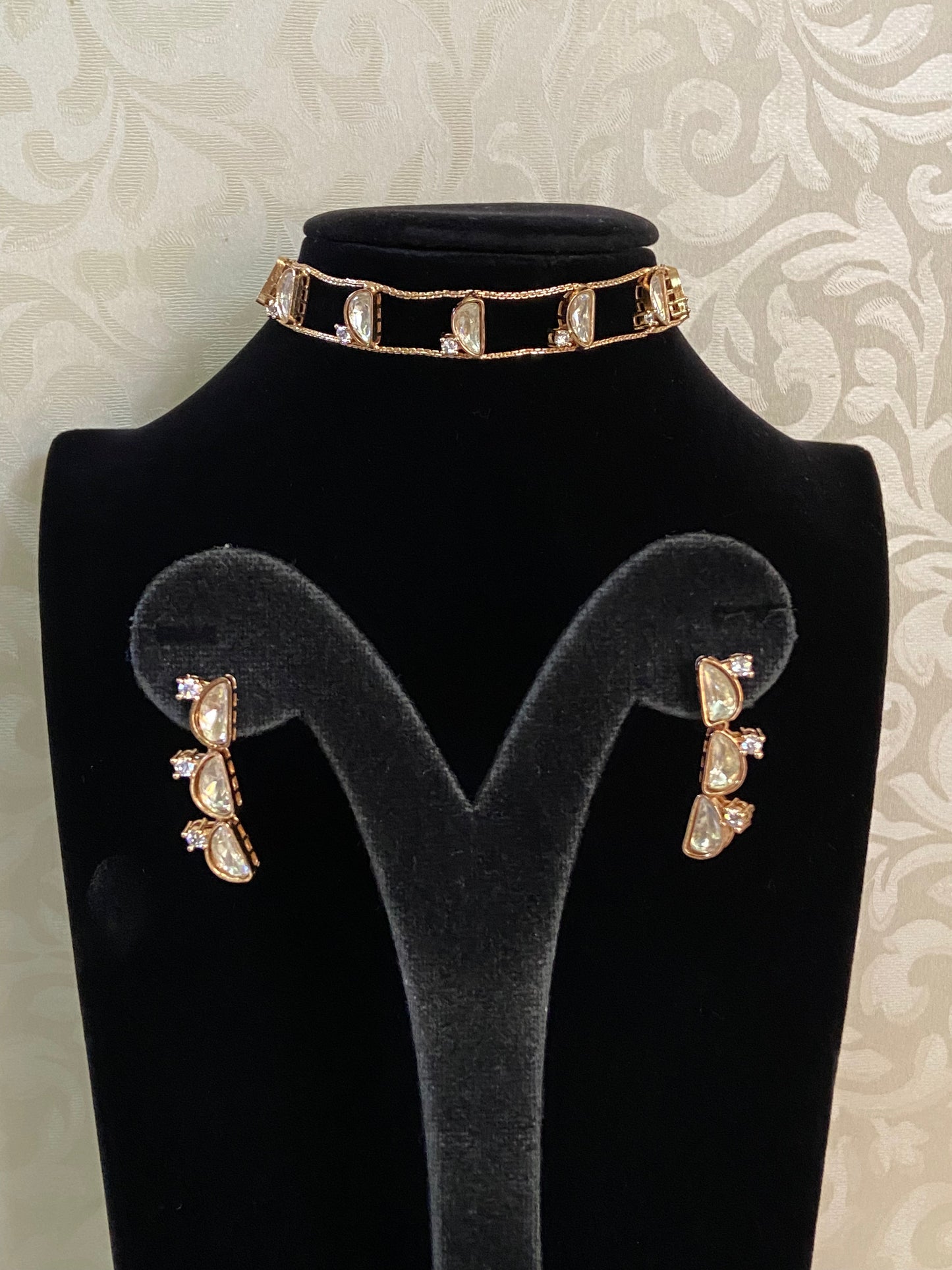 Moissanite Polki Choker Set | Indian Jewelry In USA