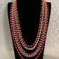 Layered Coral Green & Pearl Mala | Indian Beads Necklace