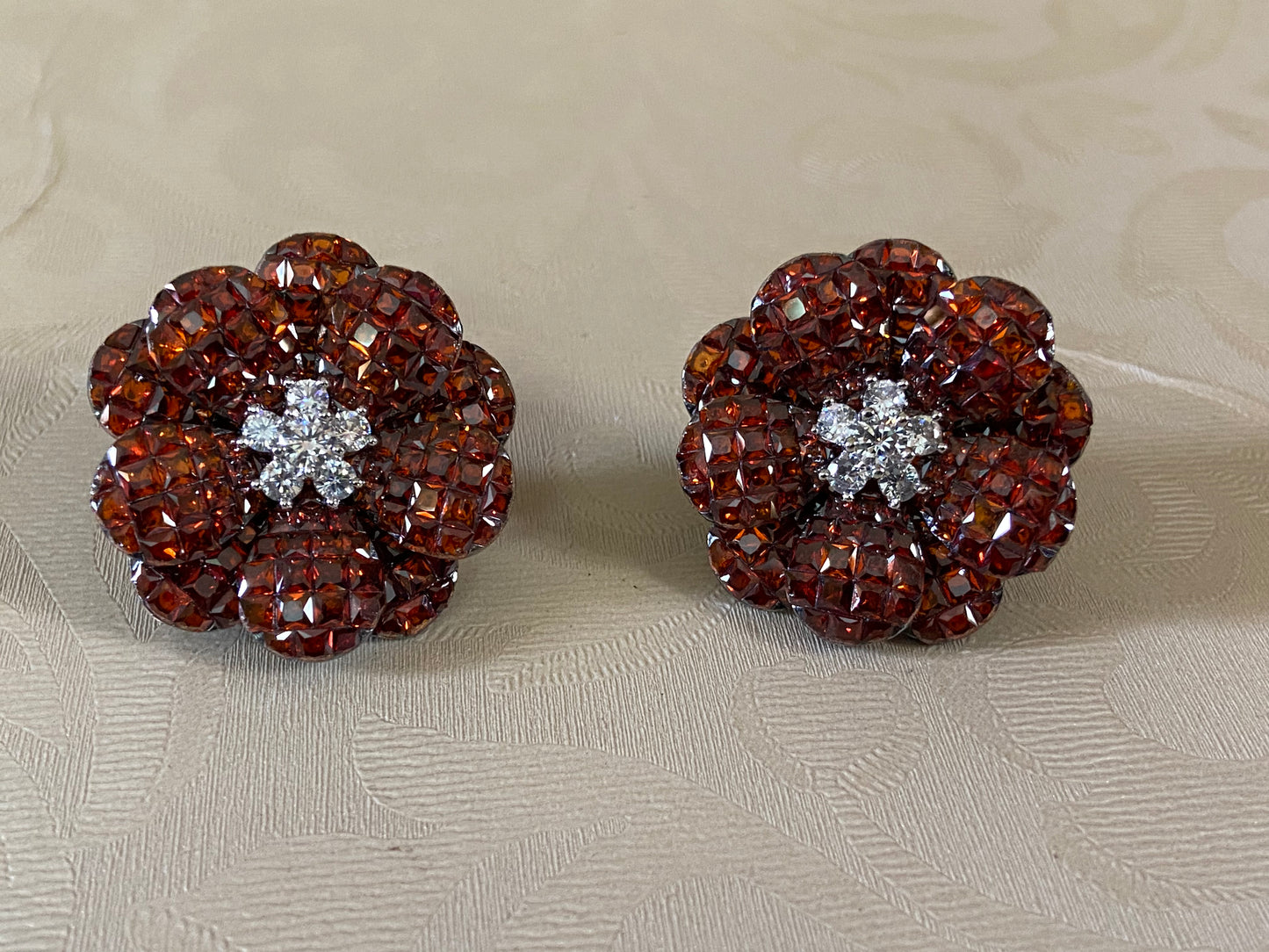 Coral ad flower Earrings