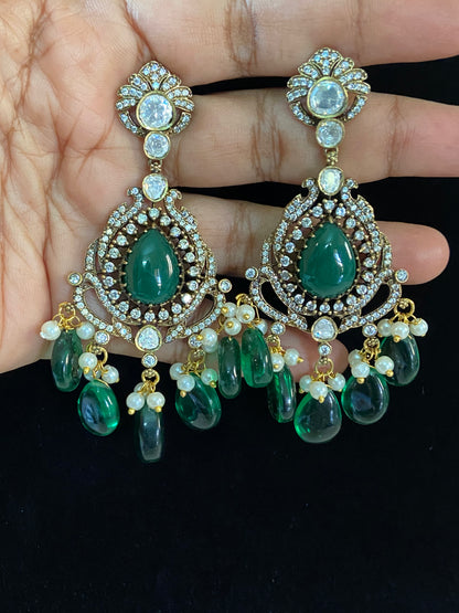 Victorian Polki Kundan Earrings | Indian Earrings In USA