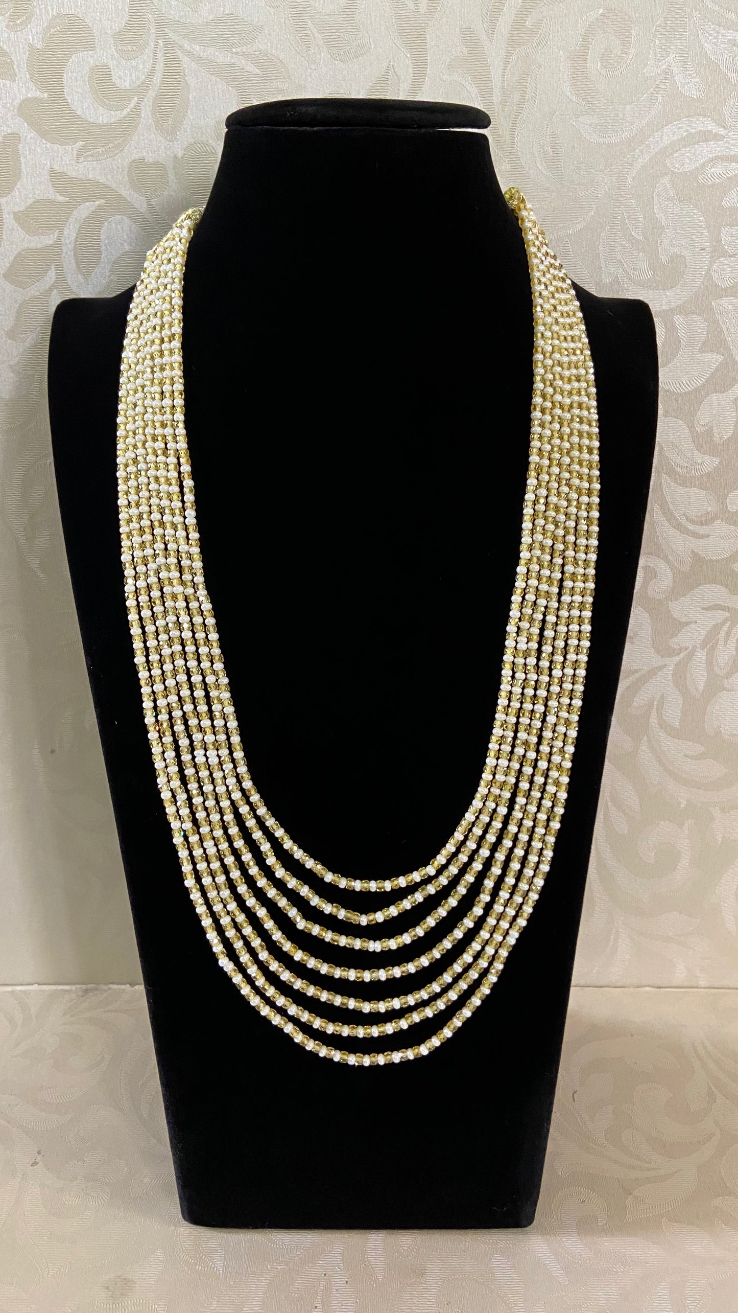 Swarovski Pearl & Beads Mala Necklace | Indian Beads Necklace