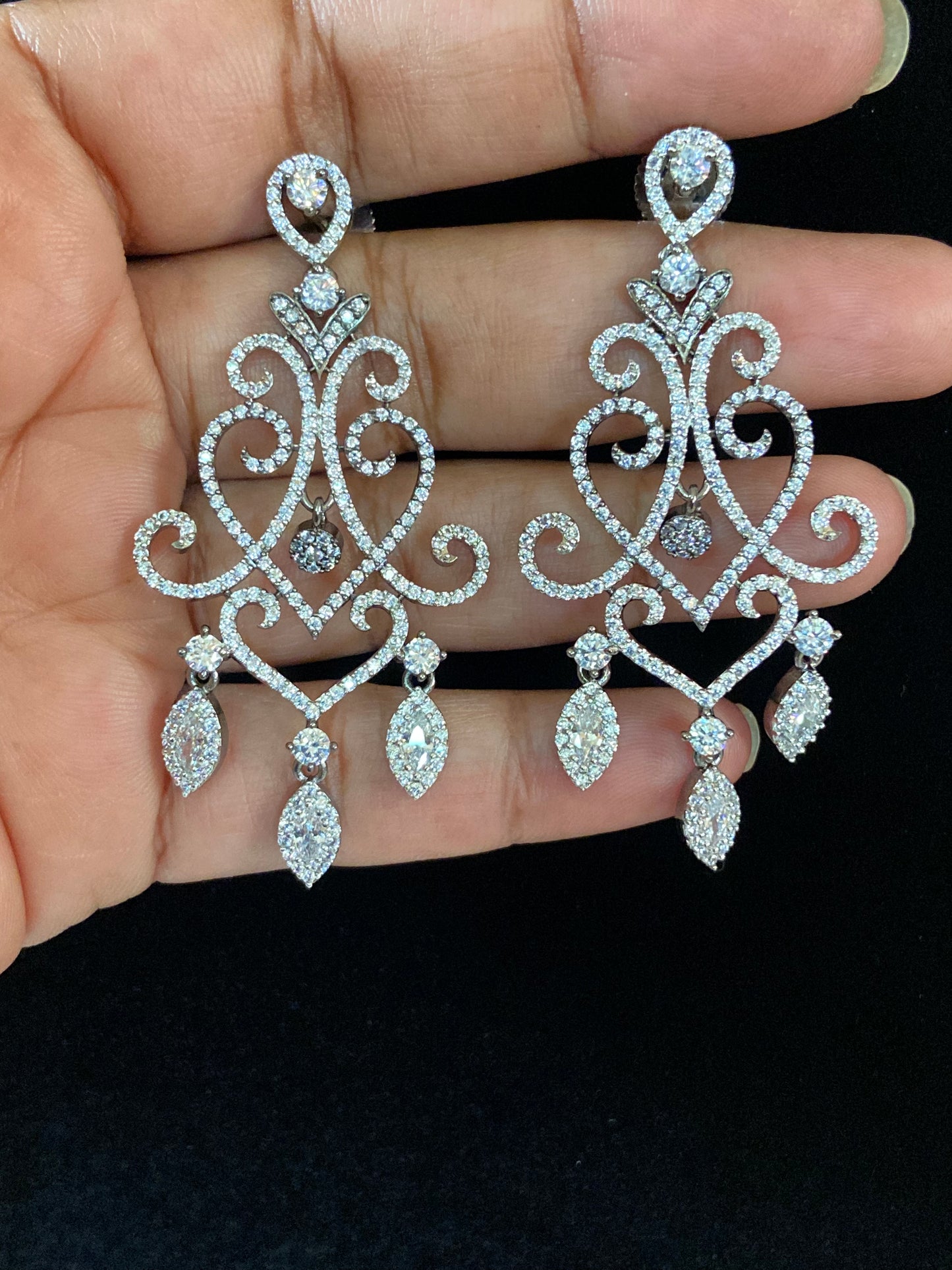 Victorian cz Earrings | Party wear earrings