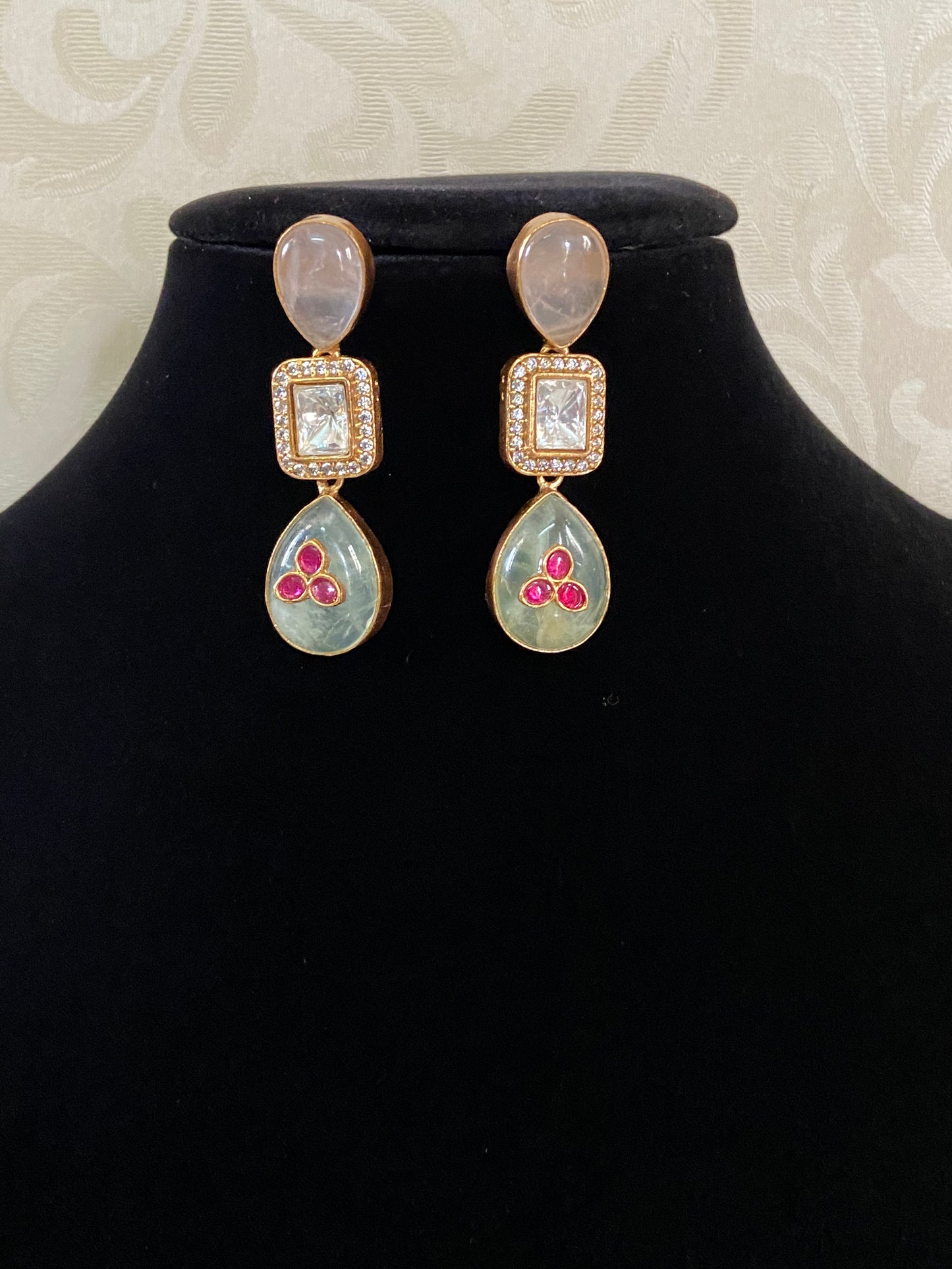 Semi precious stones earrings | contemporary earrings