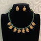 Antique Mango Pendants Green Beads Necklace | Beautiful Necklace Set