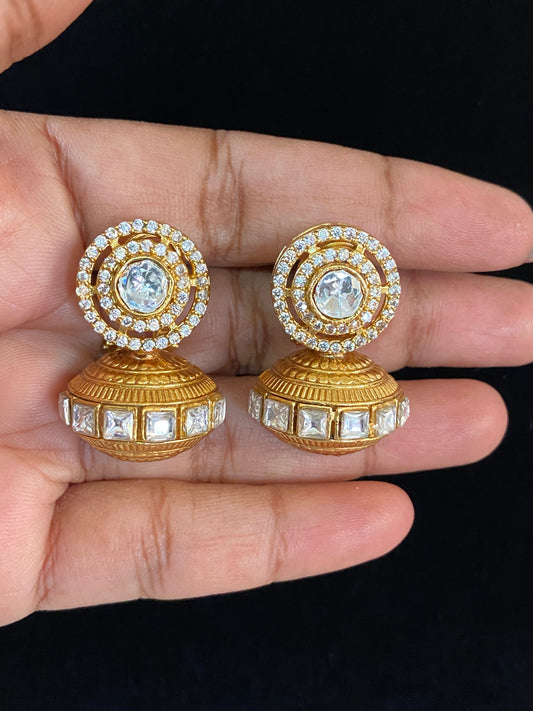 Moissanite Kundan Earrings | Premium Quality Earrings