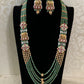 Traditional Kundan Necklace | Onyx Beads Necklace With Earrings