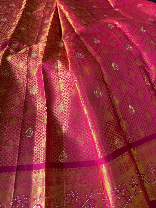 Pure Kanjivaram Pattu Saree | Indian Traditional Saree | Bridal Saree