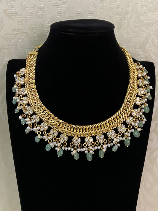 Jadau Kundan Jalebi Necklace| Traditional Necklace