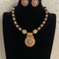Antique Pendant Thread Necklace With Studs |  Handmade Necklace | Mangalasutra