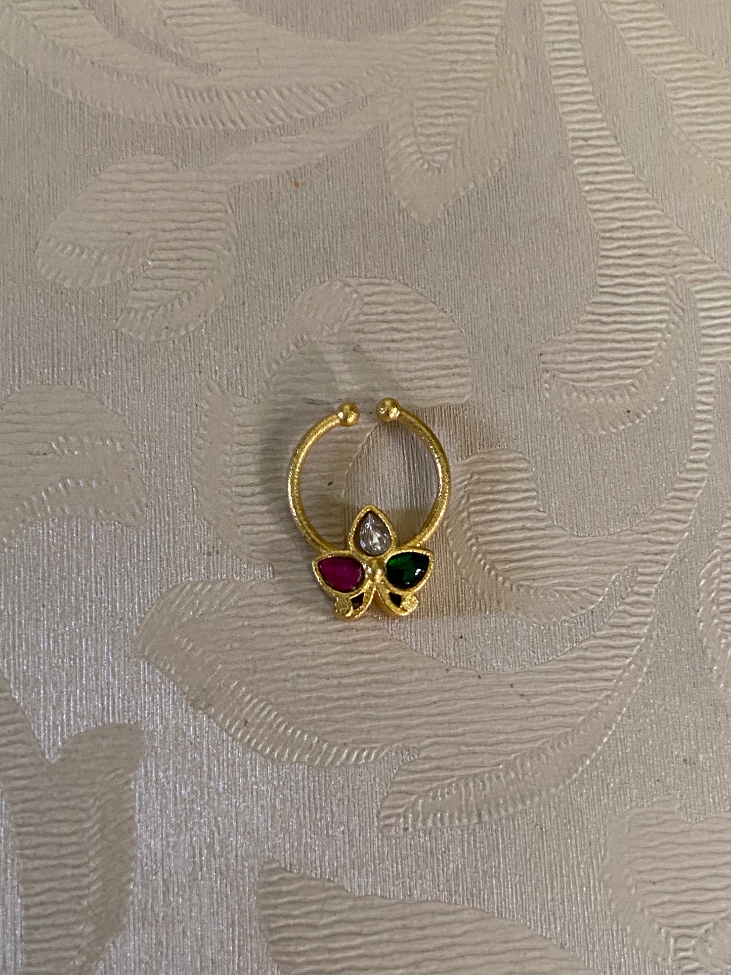 Jadau Kundan Septum Ring| Indian Nose Ring