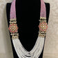 Kundan Embillished Pearl & Onyx Beads Necklace | Indian Luxury Necklace In USA | Side pendants necklace
