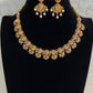 Antique Lotus Peacock Necklace Set | Traditional Temple Jewelry In USA
