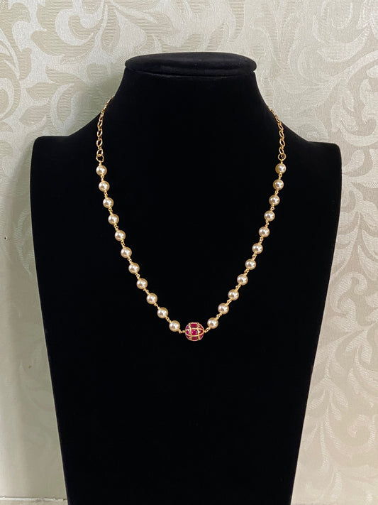 Jadau Bead Pearl Necklace | Indian Necklace In USA | Gift Idea