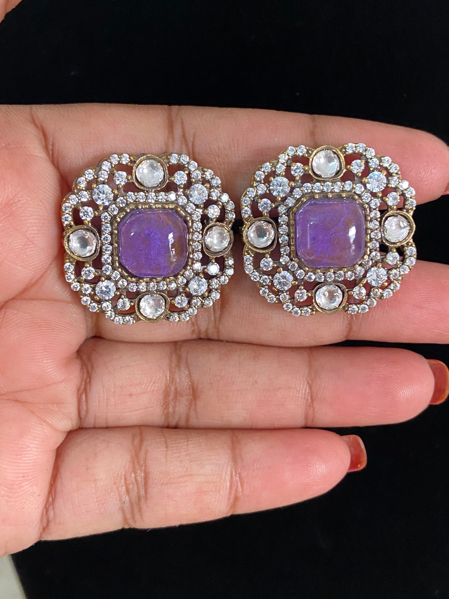 AD Victorian Studs | Indian Jewelry In USA