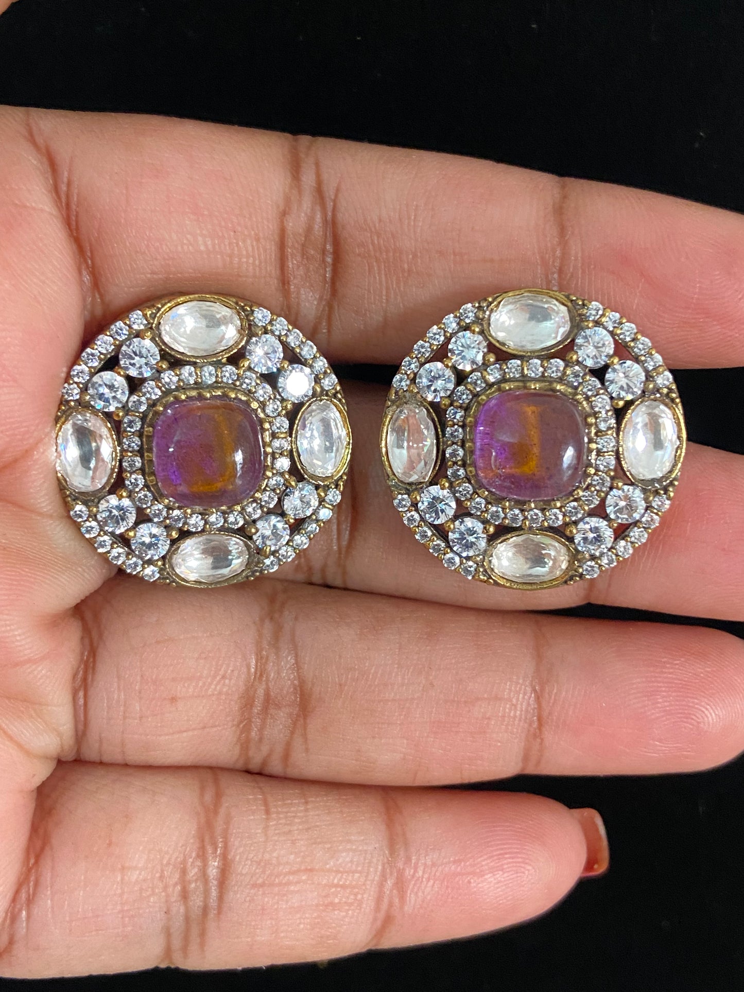 AD Victorian Studs | Indian Jewelry In USA
