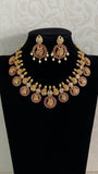 Kemp Bottu Mala Necklace Set | Traditional Indian Jewelry In USA