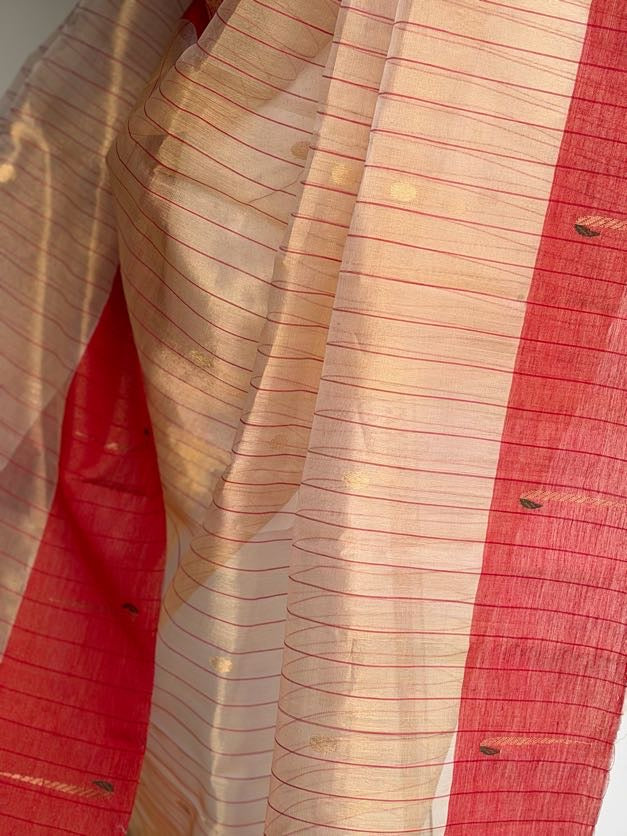 Chanderi Tissue Handloom Saree | Light Weight Saree