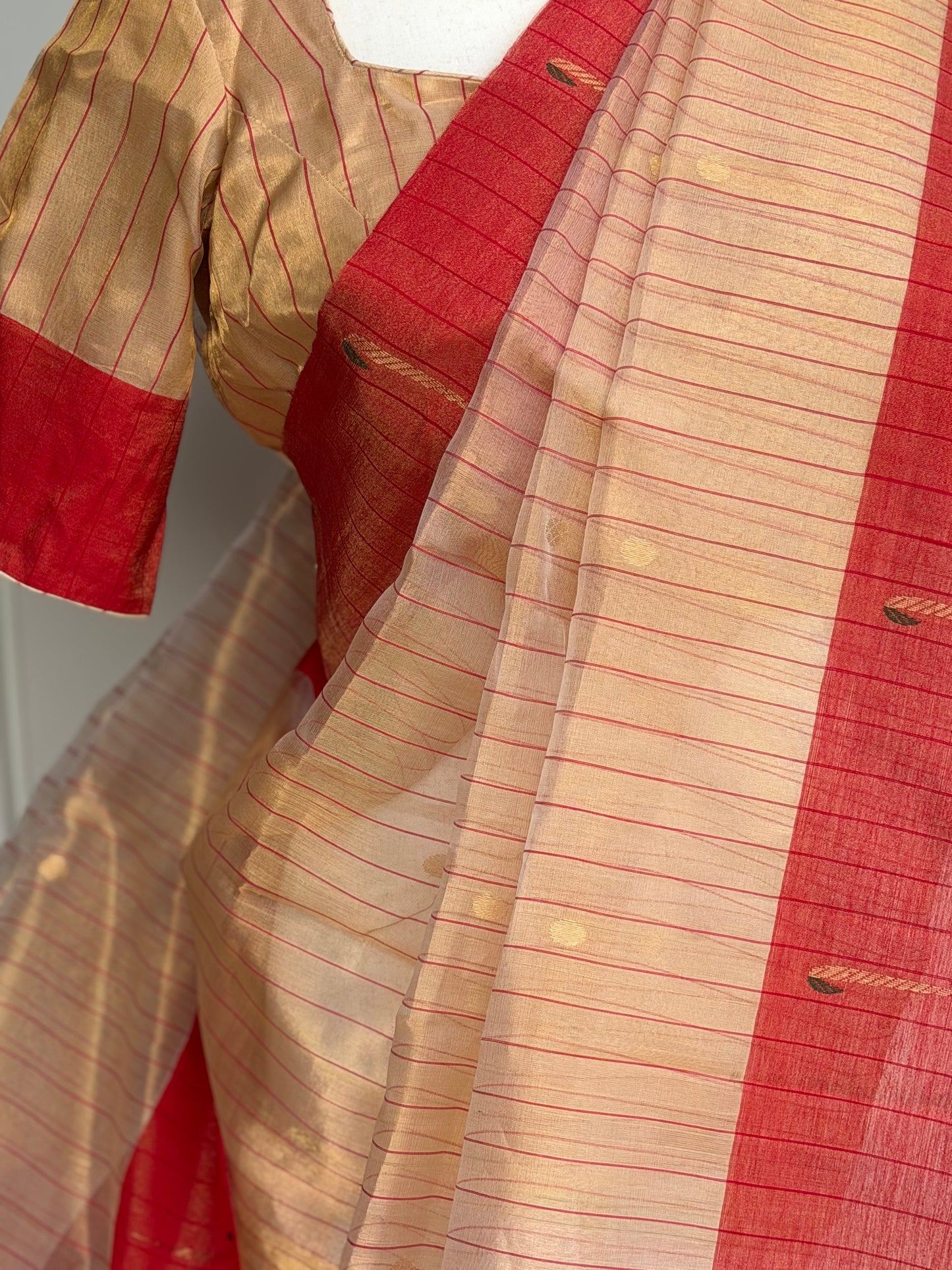 Chanderi Tissue Handloom Saree | Light Weight Saree