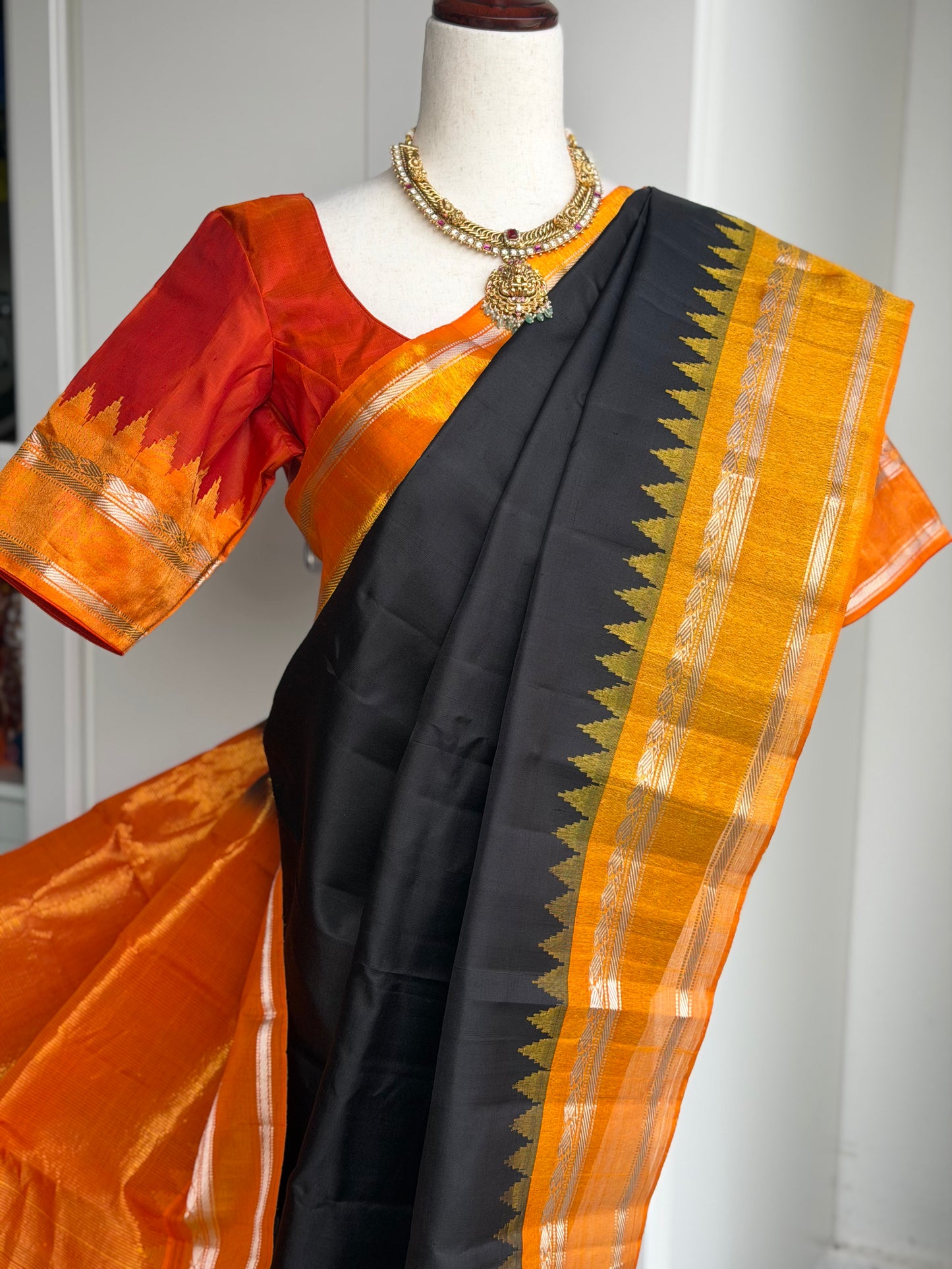 Gadwal Tissue Border Silk Saree | Handloom Indian Sarees