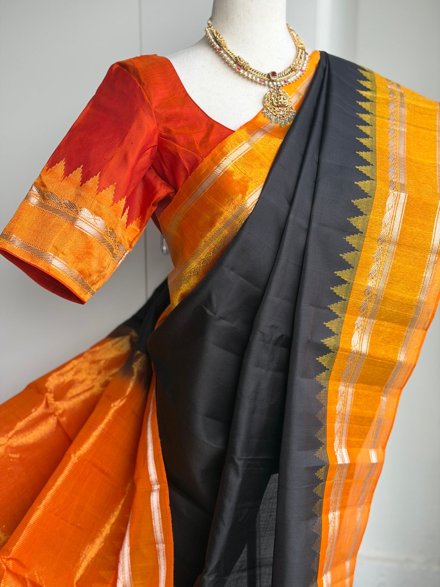 Gadwal Tissue Border Silk Saree | Handloom Indian Sarees