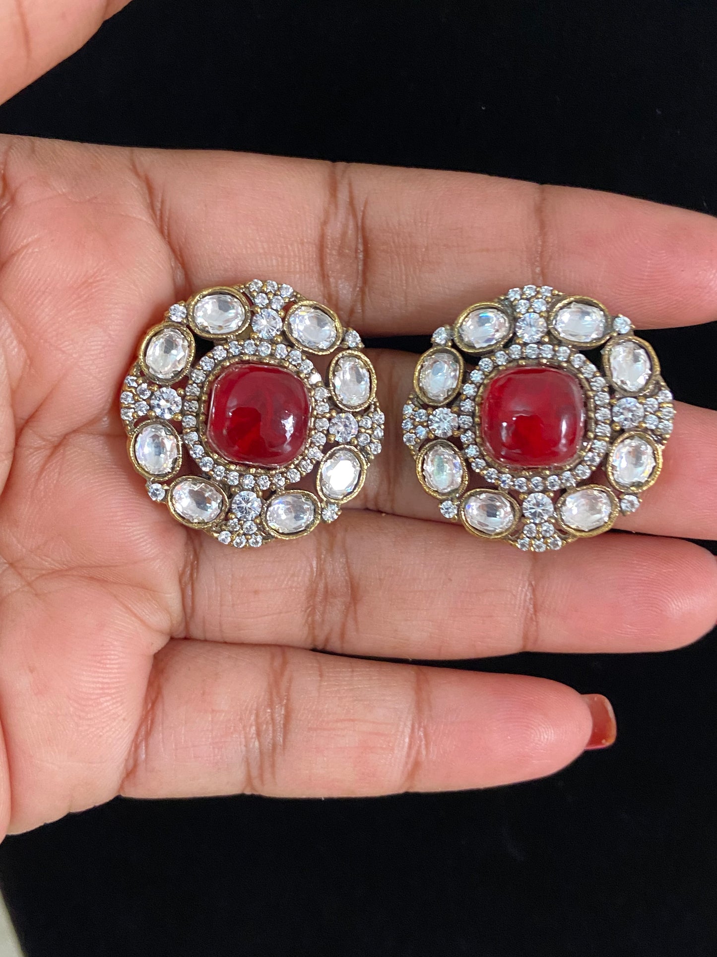 AD Kundan Studs | Indian Earrings In USA