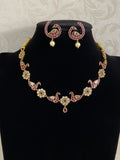 AD kemp Peacock Necklace Set | Latest Indian Jewelry In USA