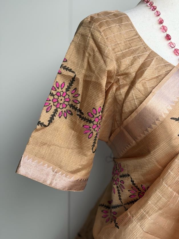 Printed Mangalagiri Handloom Saree | Light Weight Saree | Gift Idea