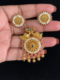 Antique Kempu Pendant Set | Indian Jewelry In USA