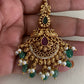 Antique Peacock Maang Tikka | Traditional Temple Maang Tikka