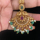 Antique Peacock Maang Tikka | Traditional Temple Maang Tikka