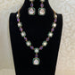 Moissanites AD Necklace With Earrings