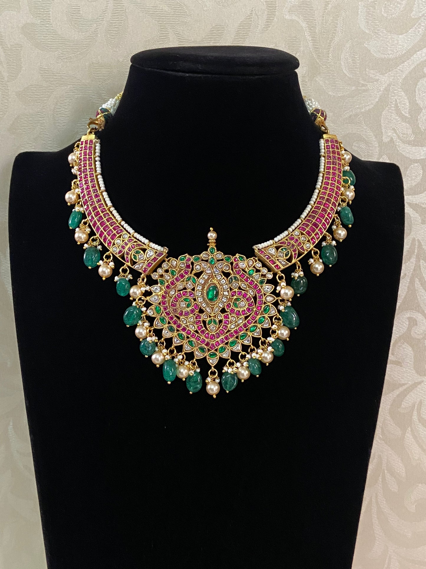 Jadau Kundan Kante Necklace |  Indian traditional jewelry